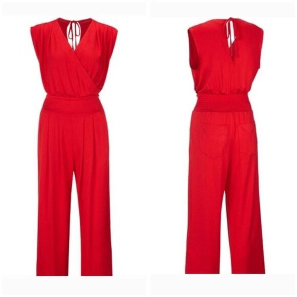Cabi Uptown Jumpsuit Vermilion Red Size Medium - Picture 2 of 11